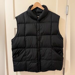 Classic Land’s End Black Down Puffer Vest | Large 42-44